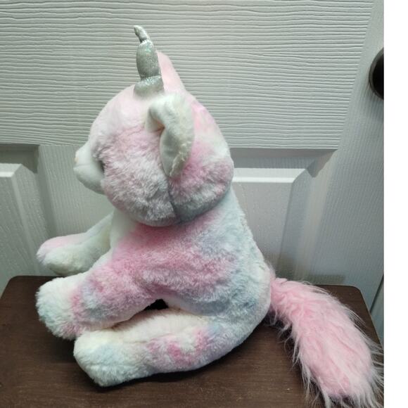 Bear Factory Mystic Cat Pastel Tie Dye Stuffed Animal Plush 15 Inch Caticorn - Picture 2 of 9